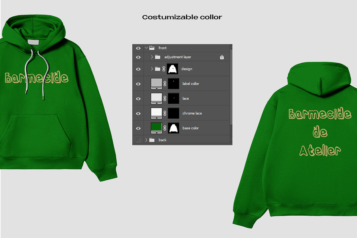 Pullover hoodie mockup, a Hoody Mockup by Barmecide Mockup Studio (Photo 3 of 3)