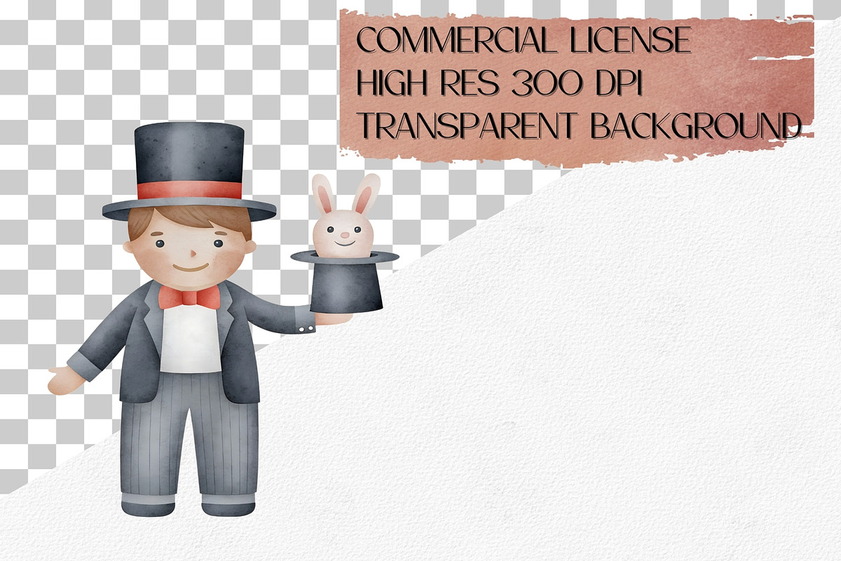 Watercolor Circus Clipart Set, an Illustration by CropUp Creative (Photo 6 of 6)