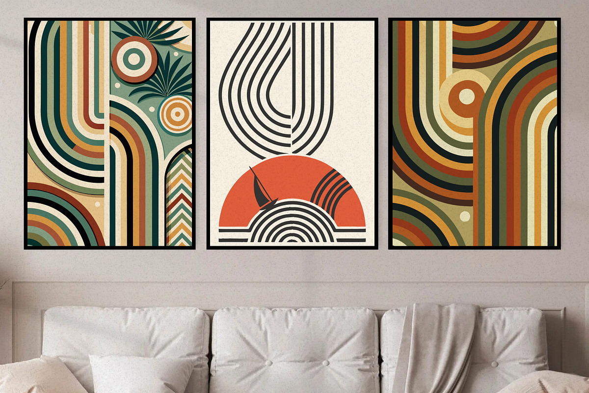 Rainbow Wall Art Print Set, a Wallpaper Graphic by Helospace (Photo 4 of 10)
