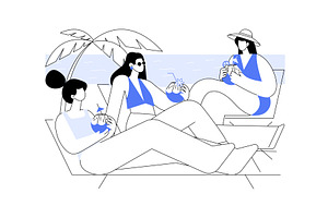Drinking coconut water isolated, a Person Illustration by Visual Generation