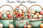 Easter Basket Clipart Png, an Illustration by Craft Nest (Thumbnail 1 of 11)