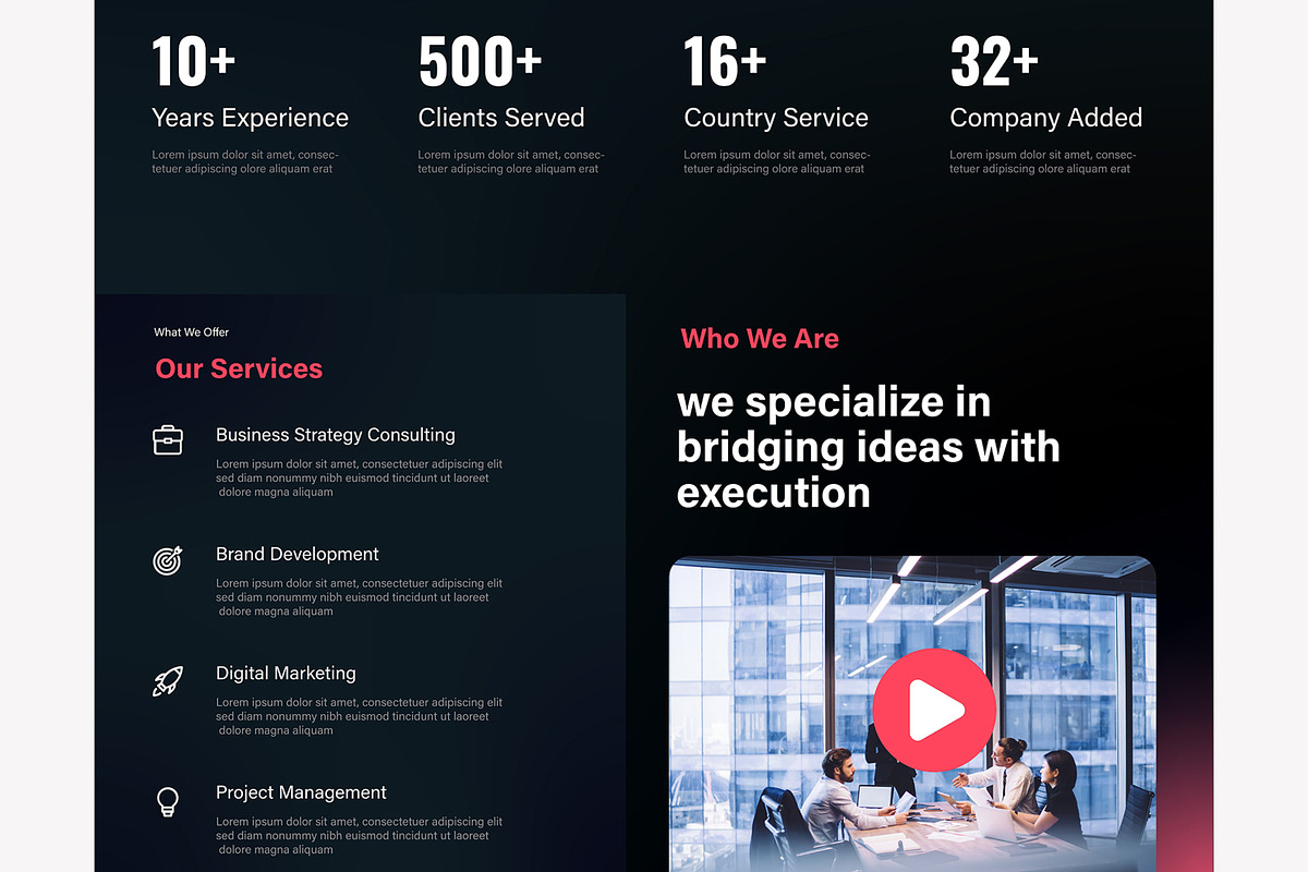 Business Agency Landing Page Design, a Landing Page Template by MightyDesign (Photo 3 of 9)