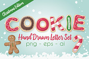 Christmas Cookie Letter Set, an Object Graphic by Transfuchsian (Thumbnail 1 of 4)