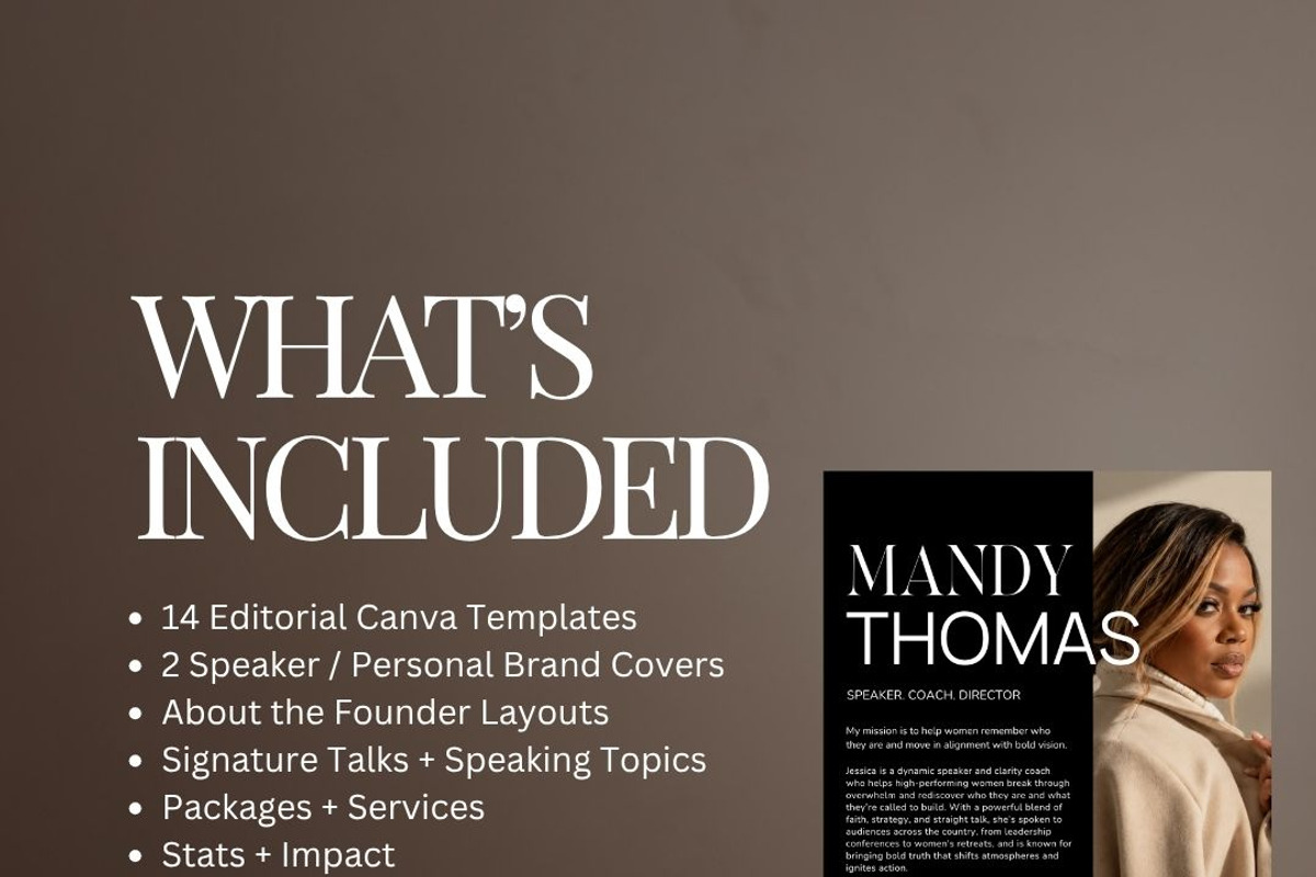 Melanin Speaker Canva Media Kit, a Presentation Template by JOA CREATIVE LAB (Photo 5 of 8)