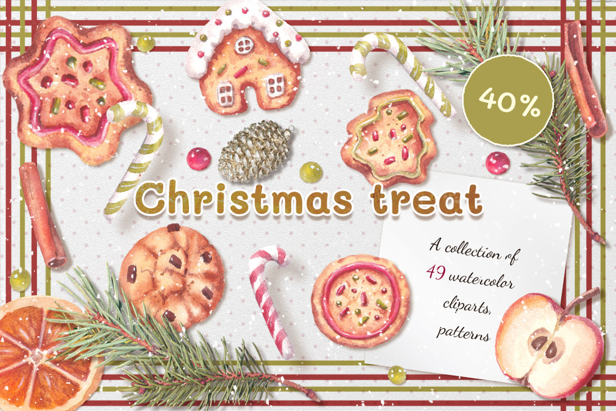 40% OFF. Christmas treat, a Decorative Illustration by oKOLOstyle (Photo 1 of 7)