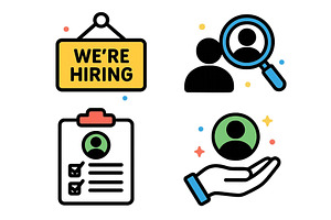 Recruitment concepts with hiring, a Finance Illustration by ZinetroN