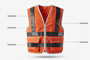 Construction Safety Vest Mockup, an Apparel Mockup by Ram Studio LLC (Thumbnail 3 of 8)