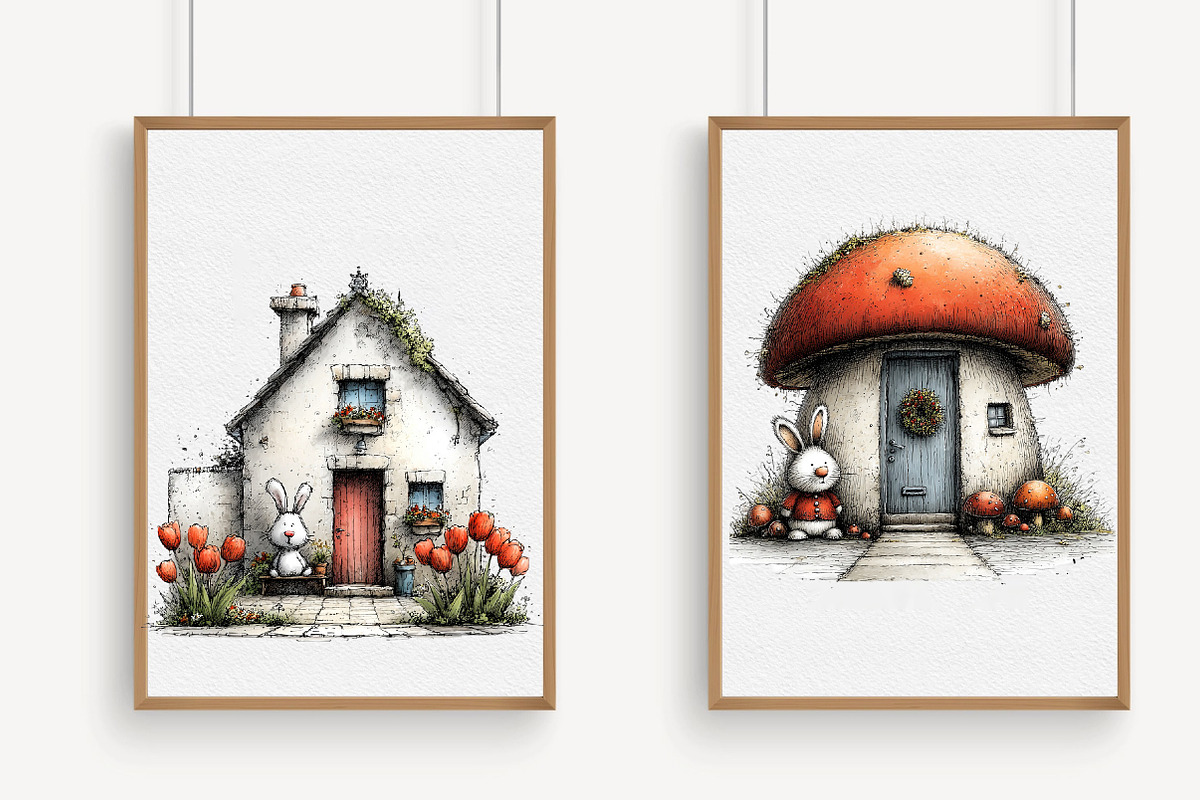 Easter Bunny House Clipart, an Illustration by Libby Wishes (Photo 4 of 6)