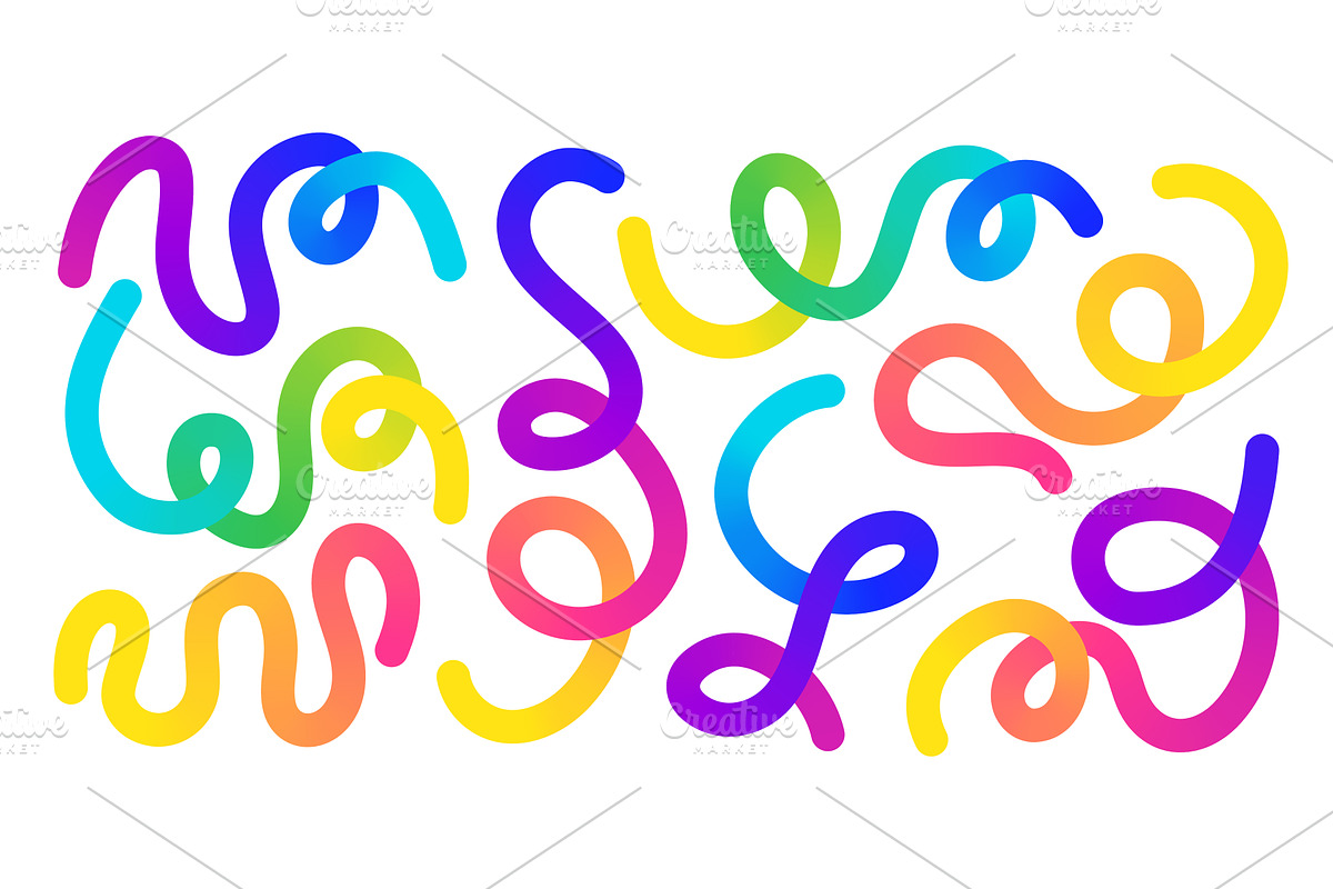 Winding curvy vivid swirls - looping, an Illustration by YuliiaOsadcha