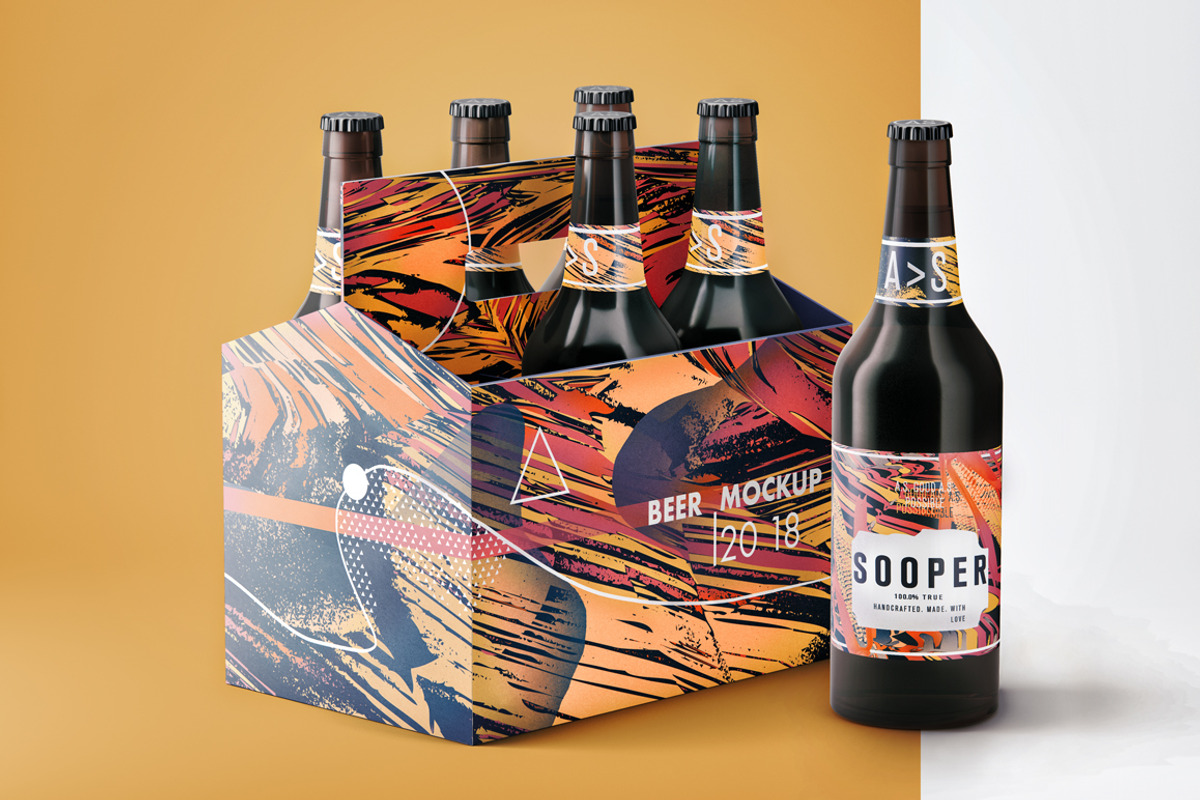 Changeable Beer Bundle Mockups, a Product Mockup by As Good As Possible (Photo 7 of 23)