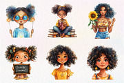Cute Juneteenth Afro Girl Clipart, an Illustration by CreationArt (Thumbnail 8 of 9)