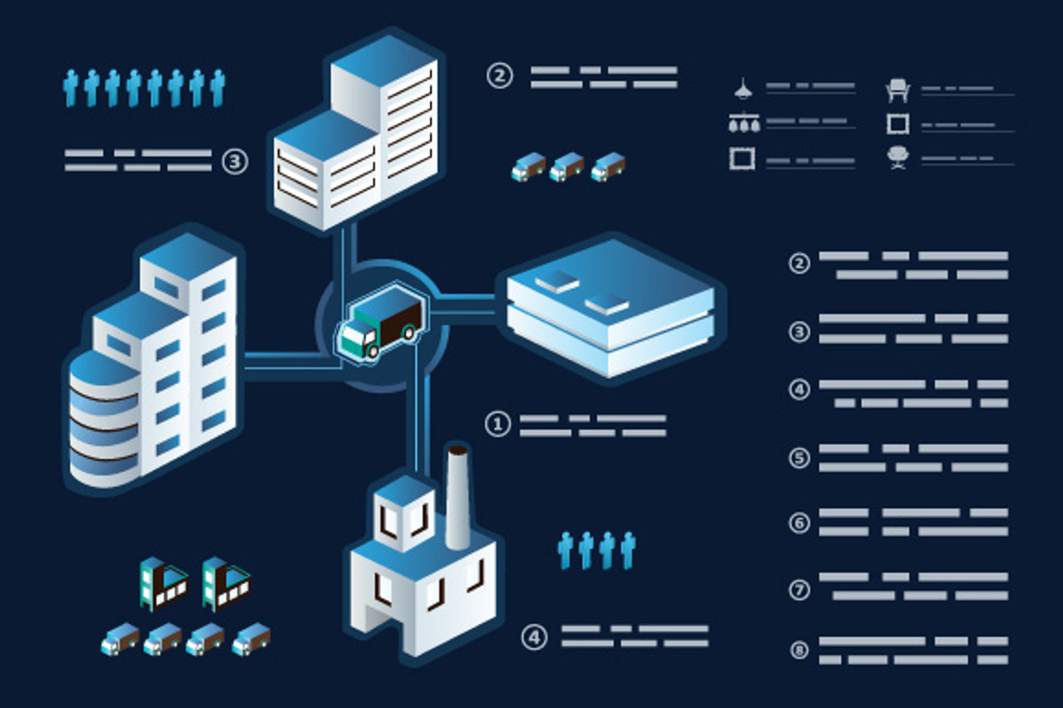 Industrial infographics, a Transportation Illustration by AlexZeL (Photo 1 of 5)