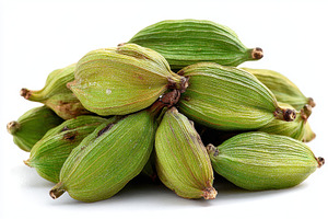 Green cardamom pods spice aroma flav, a Photo by Pixeness Studio
