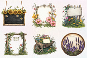 Summer Empty Sign & Wildflowers, an Illustration by CreationArt (Thumbnail 9 of 9)
