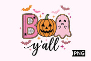 Cute Pink Boo Y'all Halloween Design, a Seasonal Illustration by Creative Art (Thumbnail 1 of 3)