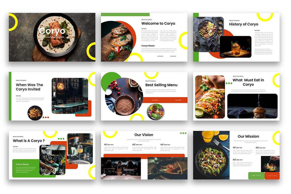 Coryo – Food Google Slide Template, a Presentation Template by kreatifreya (Photo 2 of 5)