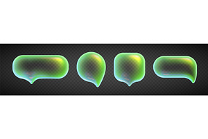 Transparent glass speech holographic, an Object Illustration by art PVP - market