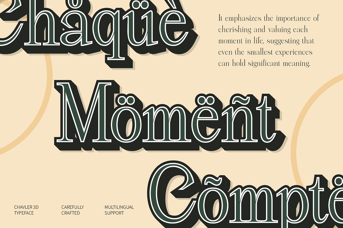 Chavler 3D, a Serif Font by Craft Supply Co. (Photo 5 of 8)