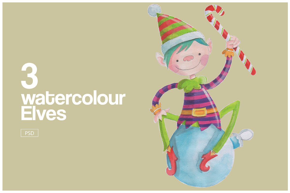 3 Watercolour Elves, an Illustration by paulopivato (Photo 2 of 4)