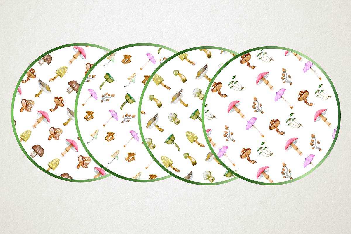 Watercolor mushrooms - Spore Den, a Food Illustration by Bunichi (Photo 4 of 9)