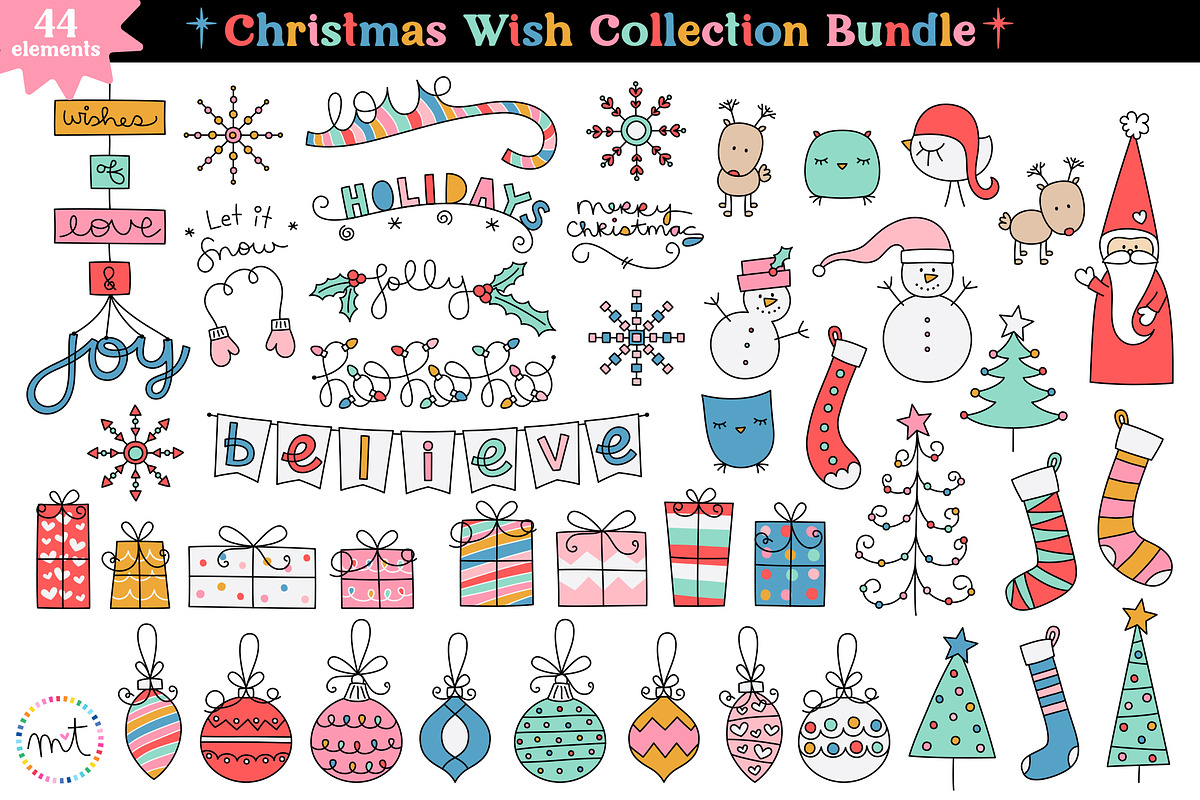 Christmas Wish Collection Bundle, an Illustration by Miss Tiina (Photo 1 of 9)