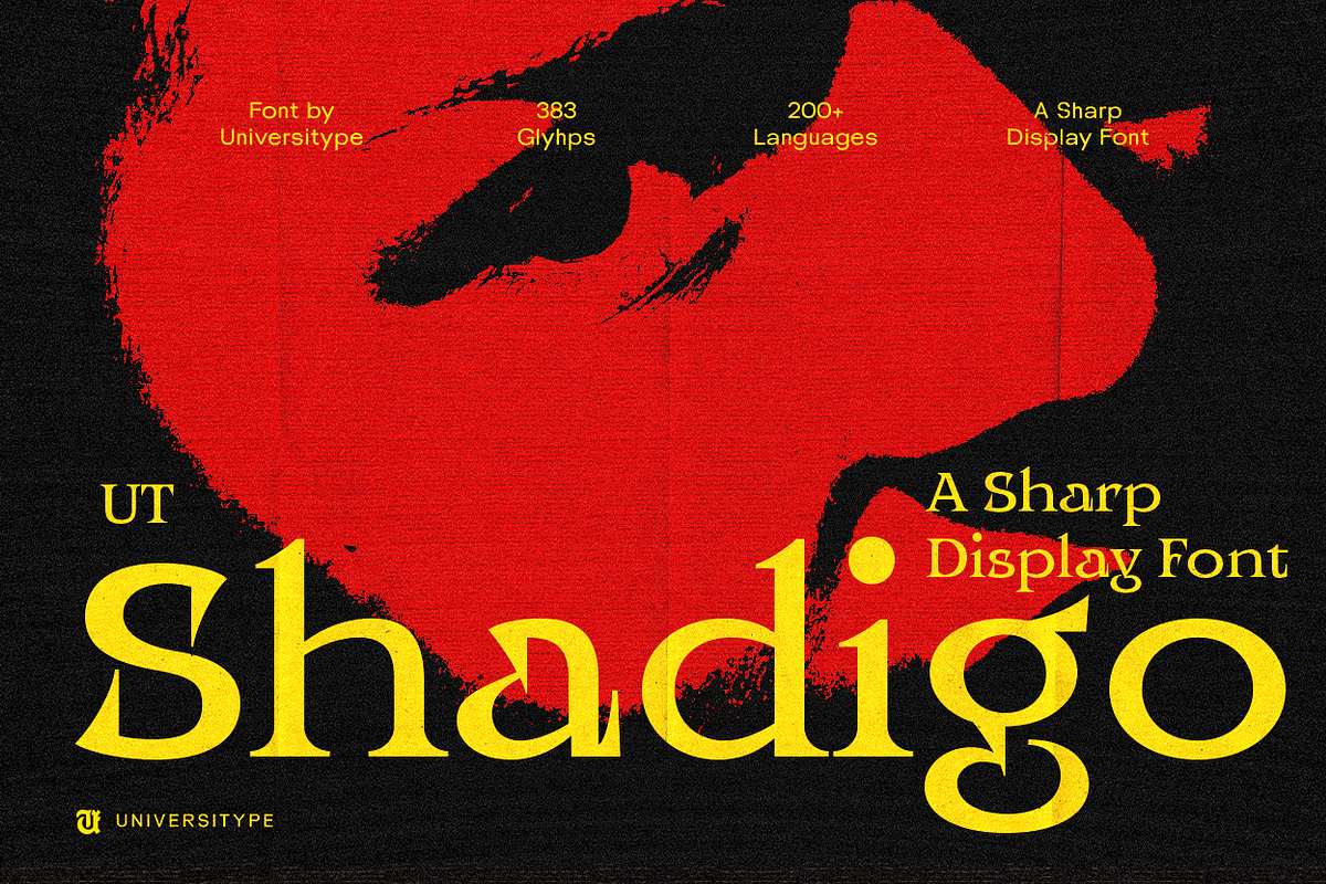 UT Shadigo - A Sharp Display Font, a Serif Font by Universitype (Photo 1 of 14)