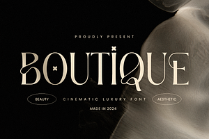 Boutique - Cinematic Luxury Font, a Serif Font by Sensatype