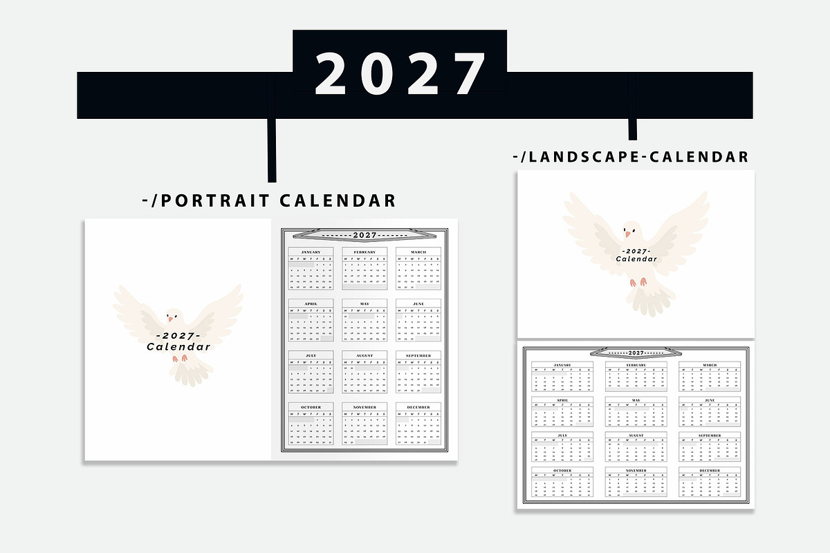 Calendar 2027-2028-2029–2030, a Stationery Template by MNT-Creator (Photo 4 of 7)