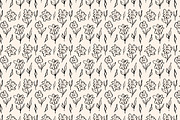 Black&White Floral Seamless Patterns, a Pattern Graphic by Lyolya Profitrolya (Thumbnail 5 of 7)