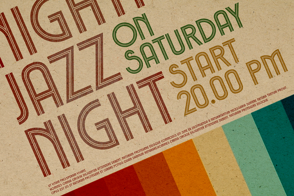 Voltdeco 1920, a Sans Serif Font by OWL KING (Photo 6 of 9)