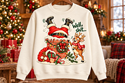 Funny Santa Christmas Tree Graphic, an Object Graphic by Daisy Design (Thumbnail 1 of 3)