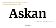 Askan, a Serif Font by Hoftype (Thumbnail 1 of 14)