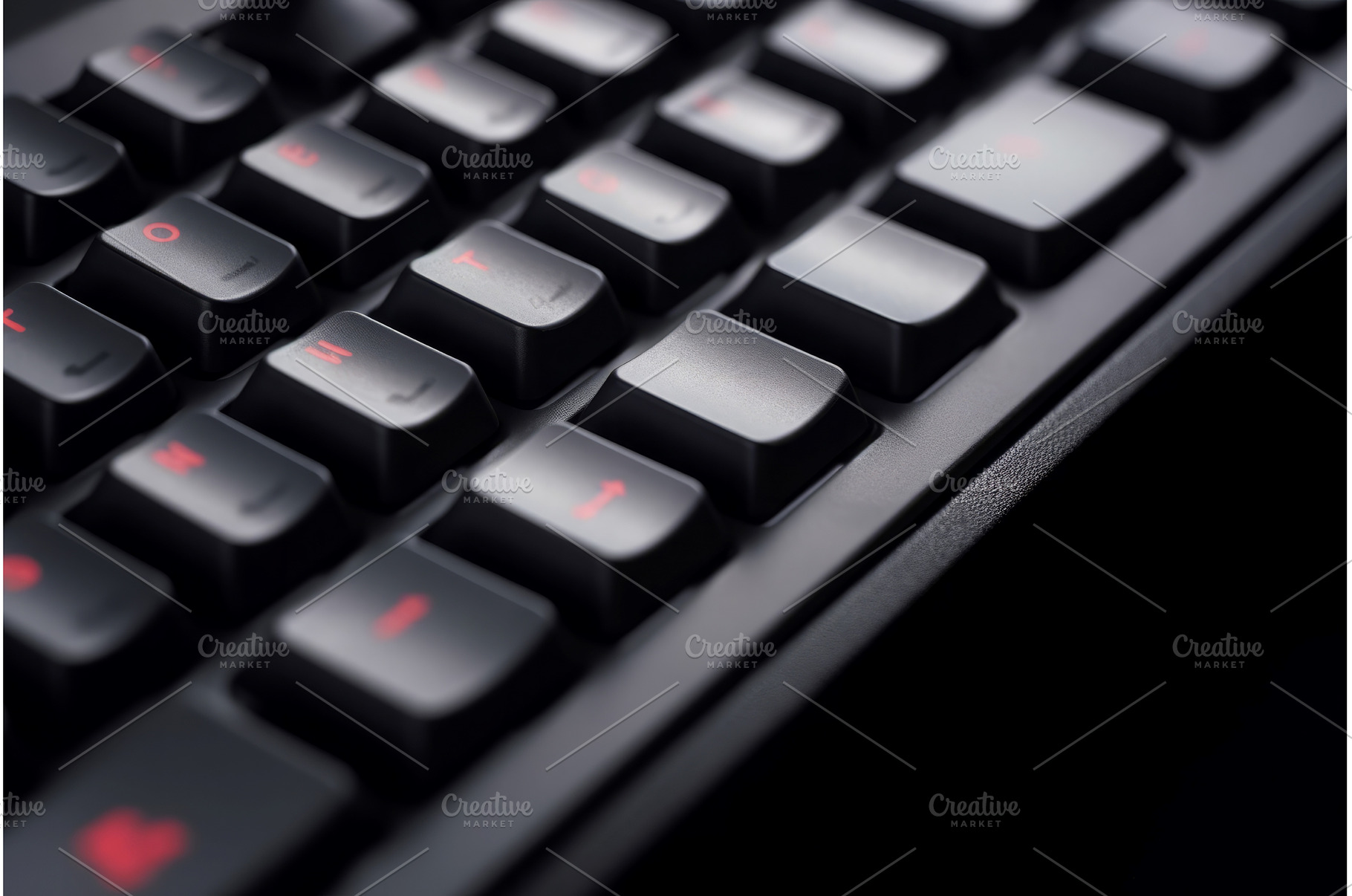 Keyboard buttons closeup dark, a Technology Photo by Ylivdesign
