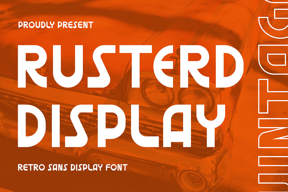 Rusterd  Retro Sans Font, a Sans Serif Font by AQR Studio (Photo 1 of 7)