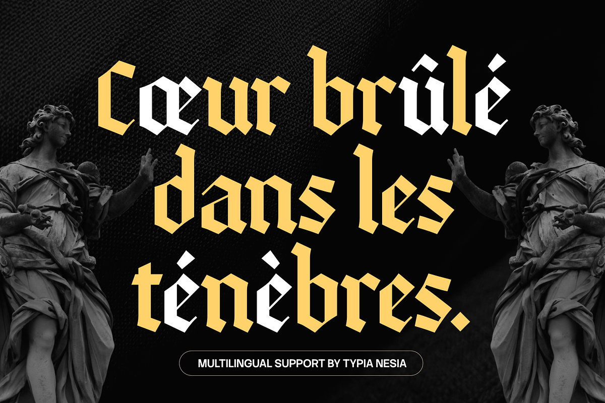 Quitestar – Modern Blackletter, a Blackletter Font by Typia Nesia (Photo 2 of 12)