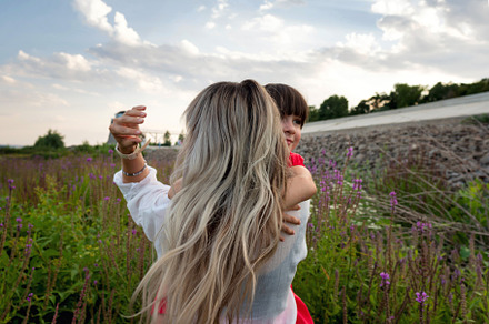 Mom and little daughter hugs, a Person Photo by Elena Vagengeim