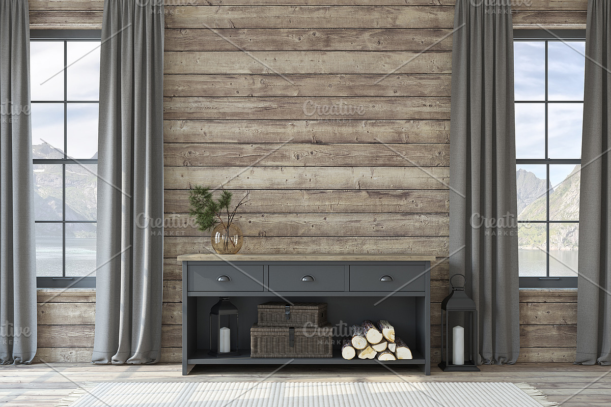 MOUNTAIN RETREAT HOME Frame mockups, a Poster Template by MyHomeMockups (Photo 7 of 10)