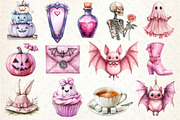 Pink Coquette Girly Halloween Clipar, an Illustration by Dream Creation (Thumbnail 4 of 4)