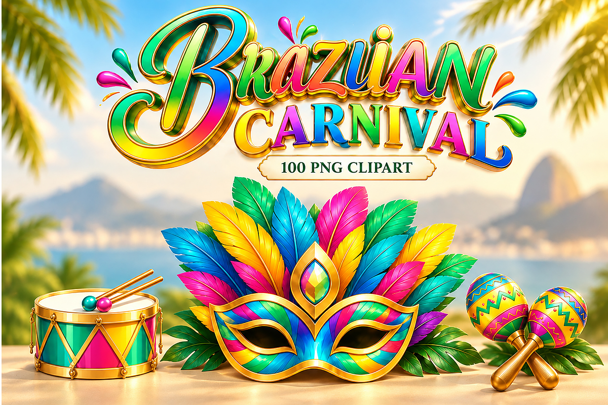 Brazilian Carnival – 100 PNG Clipart, an Object Illustration by MarisoArt (Photo 1 of 9)