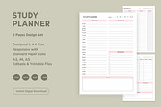 5 Study Planning Pages Set V-18, a Stationery Template by shahsoft (Thumbnail 1 of 3)