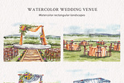 Watercolor Wedding Venue, an Illustration by Yorda Studio (Thumbnail 2 of 9)