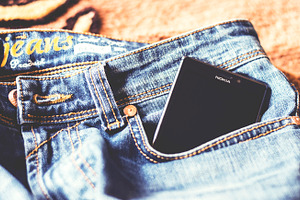 Mobile Phone in Jeans Pocket