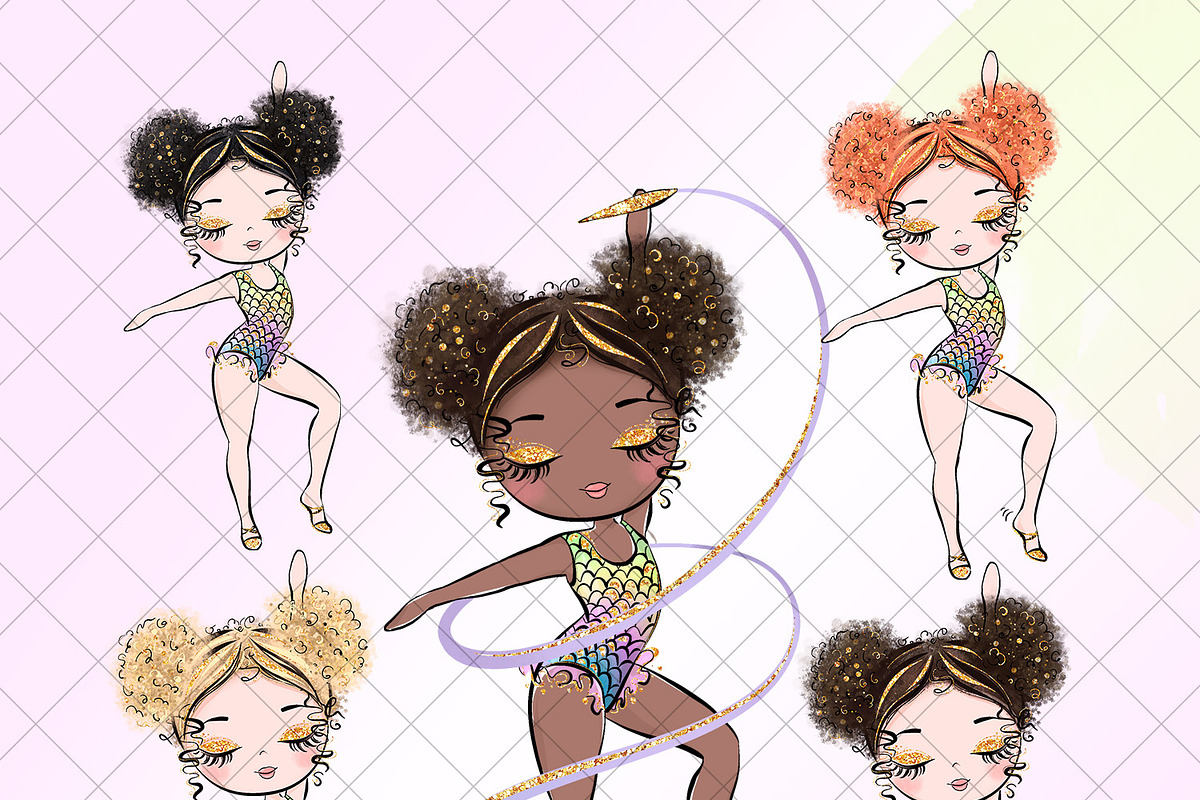 Gymnastics Clipart, a Sport Illustration by Masha  Studio (Photo 2 of 8)