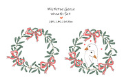 Mistletoe geese wreath set, an Object Illustration by Toltemara (Thumbnail 1 of 3)
