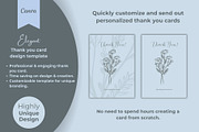 Simple thank you card template canva, a Card Template by DesignArts (Thumbnail 1 of 4)