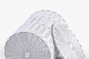 Wicker Laundry Basket 03 White, an Object 3D Model by Markelos (Thumbnail 6 of 12)