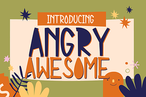 Angry Awesome - Quirky Playful Font, a Handwritten Font by Letterayu Studio