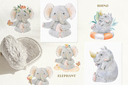 Safari Baby Animals Watercolor, an Animal Illustration by Cat In Colour (Thumbnail 5 of 11)
