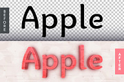 3D Apple Editable Text Effect, a Layer Style Add-On by rwgusev (Thumbnail 2 of 7)