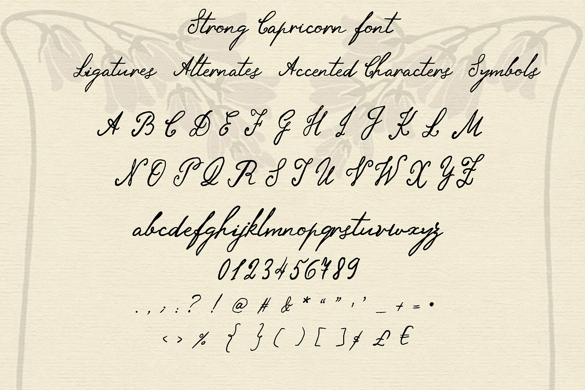 Strong Capricorn Vintage Script Font, a Script Font by LABFcreations (Photo 11 of 15)